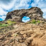 Blue Sky over Dimmuborgir in Iceland